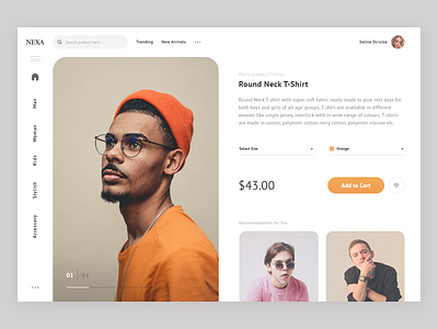 Product Page Interface Design