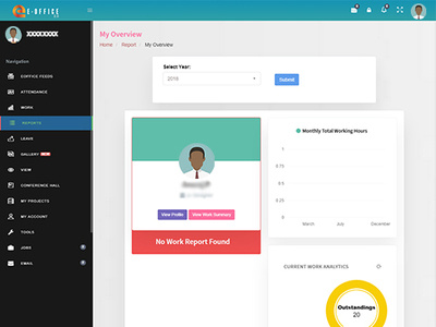Eoffice Enterprise App- Employee Profile app dashboard design web app design web application design web application development webapp