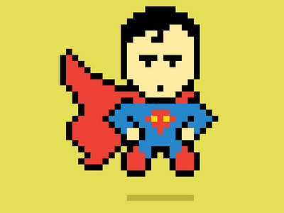 Pixel Superman 8 bit character character design icons illustration pixel pixel art superhero video game