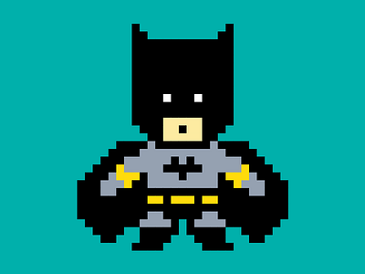 Pixel Batman 8 bit character character design icons illustration pixel pixel art superhero video game
