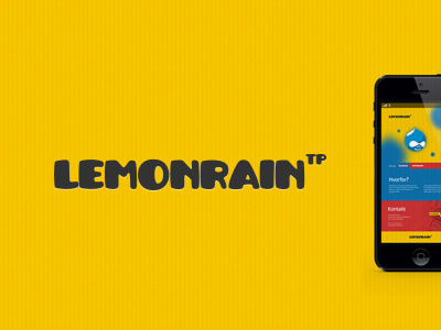 Lemonrain lemon logo one page rain web design yellow