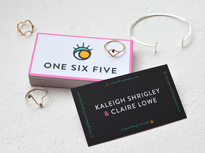 One Six Five Business Card branding business cards design icon identity jewelry logo