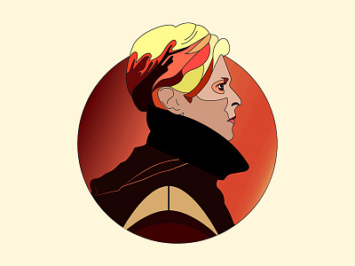 Bowie Low avatar david bowie illustration portrait vector