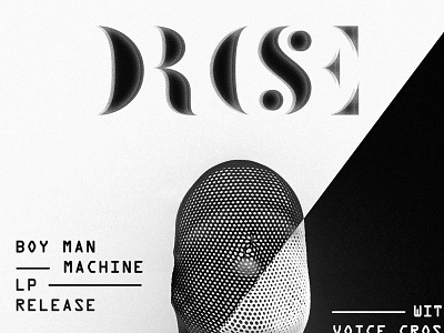 Drose Poster band black and white bw layout lp music poster print release texture