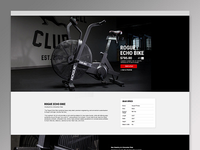 Echo Bike Webpage athletic bike crossfit fitness gym rogue rogue fitness sport web workout