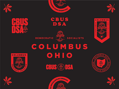 CBUS DSA Exploration branding columbus dsa identity lock up logo socialism type