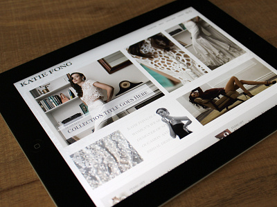 Katie Fong clothing design elegant seagulls fashion grid title type web website women