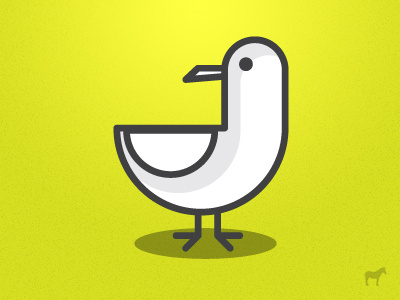 Dirty Bird - Sticker Mule Playoff bird elegant seagulls green icon seagull sticker