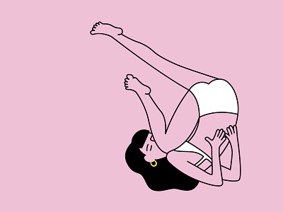 Yoga Girl - Pink art color design girl illustration meditation people pink sport vector yoga