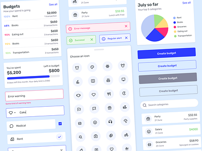 Budgeting app design system