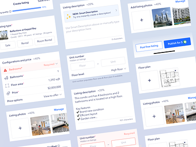 UI components for property listing app
