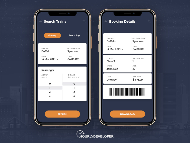 Train Ticket Booking design designer viraltech techworld ux design ui ux apple androidapp mobileapp viral digital tech ticket app ticketoffer app concept ticketapp ticketbooking tickets railticket railway