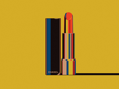 Chanel Lipstick affiche art chanel colors fashion illustration illustraion popart warhol