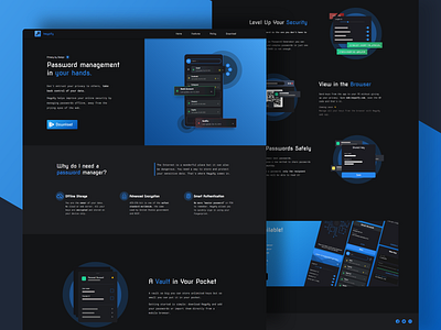 Keypify App Landing Page app branding dark theme landingpage ui web webdesign website