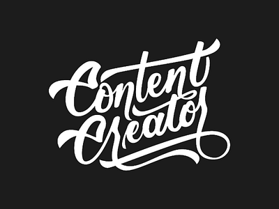 Content Creator apparel clothing content creator design for sale lettering logo logotype monogram tshirt design typography