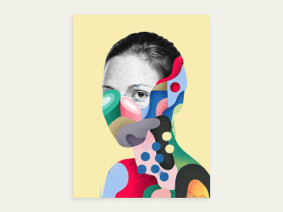 Oops, you have been infected by color. abstract art artwork color colorful design draw eye graphicdesign illustration illustrator mixed paint photoshop portrait print woman