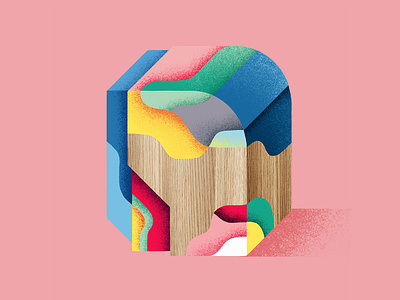 I will build a shelter with those bricks 3d abstract artwork block bricks color colorful draw graphicdesign illustration illustrator paint photoshop print texture wood