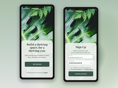 Daily UI #1 Sign up dailyui iphonedesign mobile app design mobileapp mobilesignup plantapp signup ui