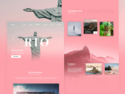 Rio Travel Agency agency branding design interface landingpage minimal travel ui ux web design