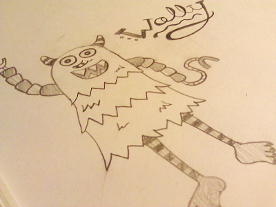 Wally the Sun Snatcher childrens illustraton hand drawn illustration monster