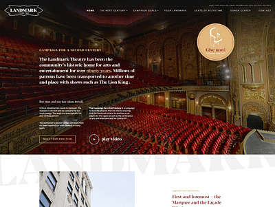 Landmark Theatre adobe xd bootstrap design frontend ui ux web design wordpress