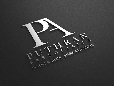 Puthran & Associates branding design flat icon identity illustration illustrator lettering logo minimal type typography vector