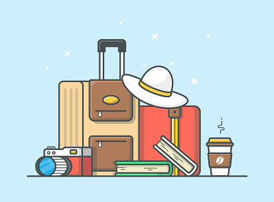Traveling icon illustration vector