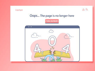 404 - Web Page Error UI Illustration