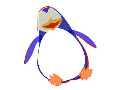 Penguin bright figma flat illustration penguin plain poster
