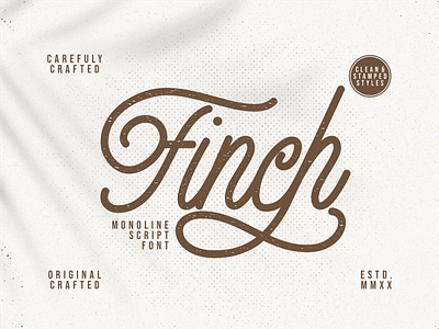 Finch Monoline Script Font advertisements branding caligraphy handlettering lettering logos product design product packaging script fonts typography