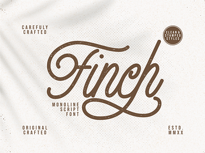 Finch Monoline Script Font