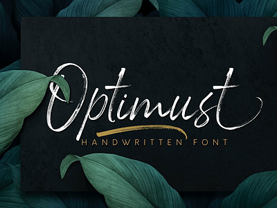 Optimust | Handbrush Font