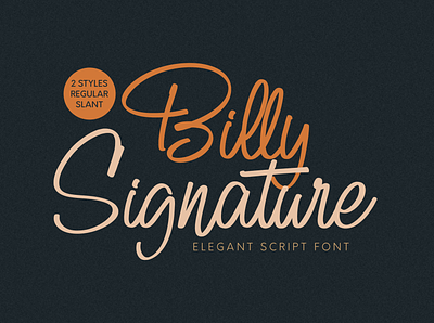 Billy Signature | Handwritten Script Font advertisements branding handlettering logos product design product packaging script fonts social media posts typography watermark