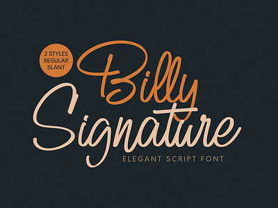 Billy Signature | Handwritten Script Font