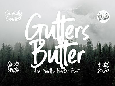 Gutters Butter | Handwritten Marker Font