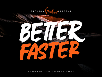 Better Faster advertisements branding brush font caligraphy font design handlettering logos logotype product packaging social media posts typography