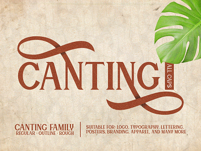 Canting - Decorative serif font (FREE) advertisements branding caligraphy fonts handlettering lettering logos product design product packaging social media posts typography