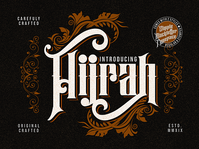 Hijrah - Blackletter Typeface advertisements apparel blackletter branding fonts lettering logos product design product packaging social media posts typography