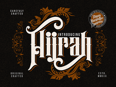 Hijrah - Blackletter Typeface advertisements apparel blackletter branding fonts lettering logos product design product packaging social media posts typography