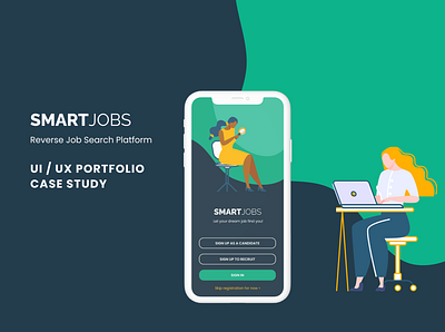 SmartJobs UX & UI Portfolio Case Study app branding design figma graphic design ios app design logo ui