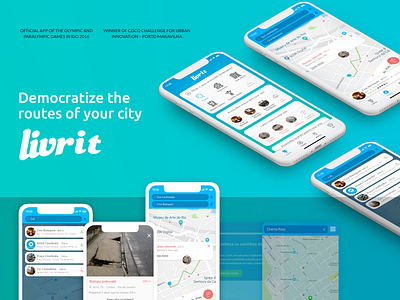 Livrit (Urban Mobility) app city guide iphone iphonex mobility places ui ux