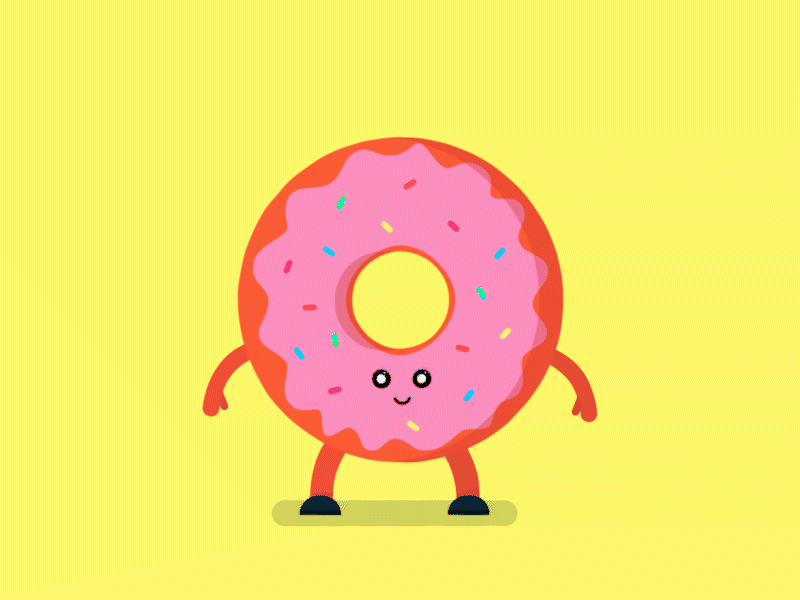 Doughnut animation branding design donut icon illustration logo minimal vector