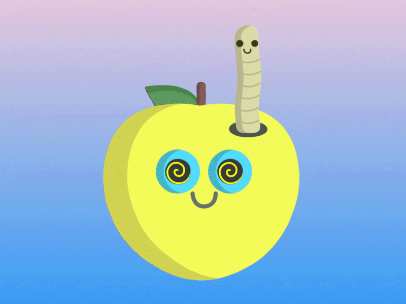 HYPNO APPLE animation apple branding design icon illustration logo minimal vector warm