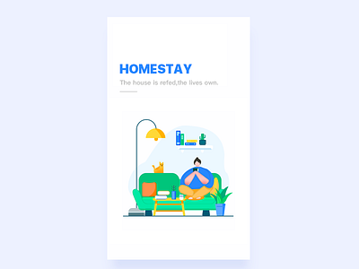 插画引导页 flat typography ui web