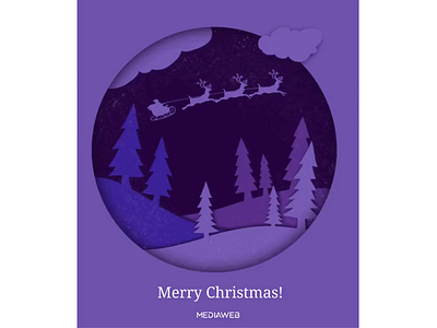 Merry Christmas! christmas claus design dribbble illustration mediaweb santa tree trees winter