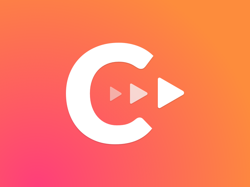 Castee.fm gradient minimal app icon branding vector logo website design podcasting podcast