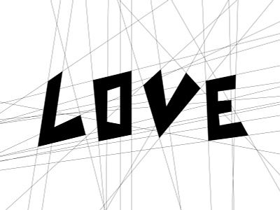 Love geometric lettering love