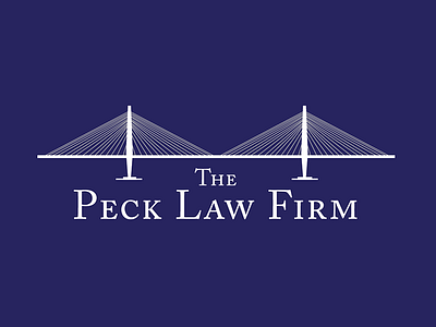 The Peck Law Firm Logo branding bridge charleston cooper river legal logo south carolina
