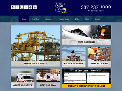 Website Design for Law Offices of Matt And Allen design legal design louisiana website design