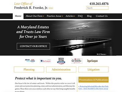 Website Design for Fred Franke